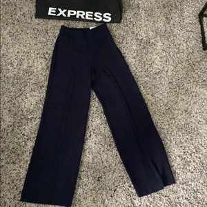 Express super high rise wide leg dress pants navy